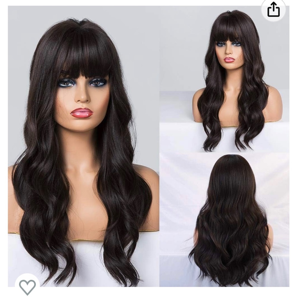 Long brown hair synthetic wig new